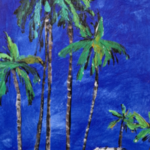 Acryl schilderij op paneel, Maya Wildevuur,  Tahiti